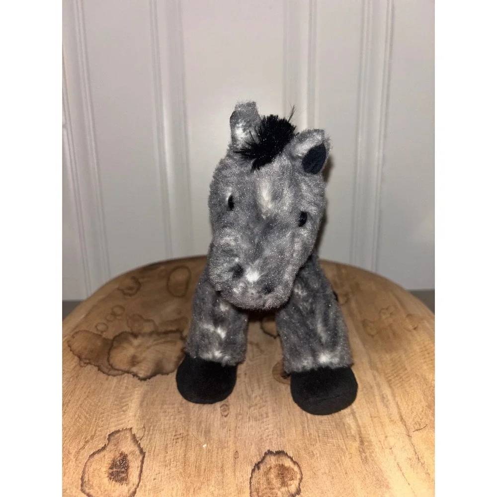 Aurora World‎ Gray Dapple Horse Plush Stuffed Animal Black Mane Tail 2021